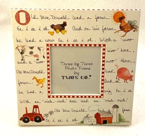 Two's Company Storybook Picture Frame Old MacDonald for 3 x 3 Photo - Picture 1 of 4