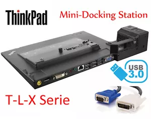 DOCKING STATION PORT REPLICATOR IBM LENOVO THINKPAD USB 3.0 T520 T530i W530 DOC3 - Picture 1 of 5