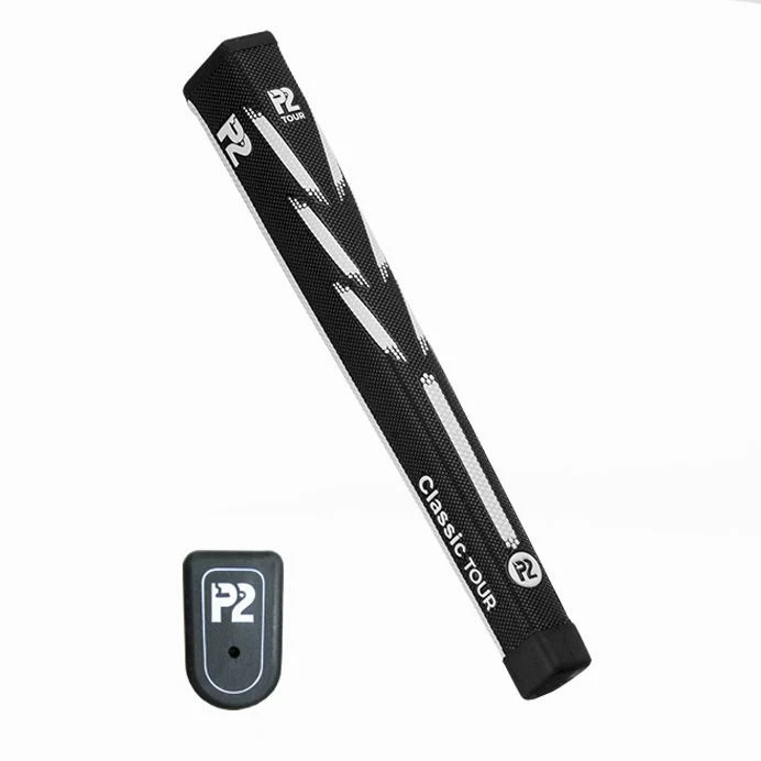 P2 Classic TOUR Jumbo Putter Grip (Lightweight) - Black / White Tape