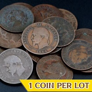 1852-1865 French 10 Centimes Coin (km771.4) - Medium Grade, Coin from France! - Picture 1 of 1