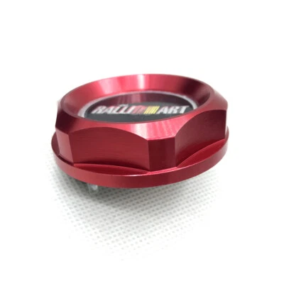 1Pcs JDM Red Ralliart Racing Car Oil Filler Cap Modified Fuel Tank Cover Plugs - Image 1 of 4