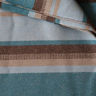 Vtg Camira Wool Upholstery Fabric "Nettle Traveller" Drift, Blue Stripe 4.7 yds - Image 1 of 4