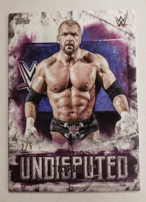 2018 Topps WWE Undisputed # 43 Triple H Purple Parallel Card #ed 2 / 5 - Image 1 of 4