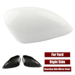 Cubierta de espejo retrovisor de coche blanco brillante lateral derecho para Ford Fiesta MK7 2008-2017 - Imagen 1 de 6