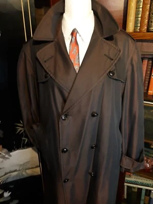 Gabardina gris iridiscente de colección años 60 forro a rayas 44 corta doble pecho mod Foto 1 de 4