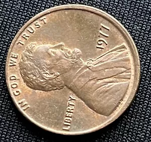 1977 Lincoln error penny mis aligned die - Picture 1 of 5