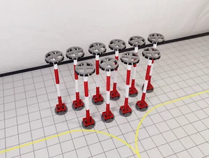 Flughafen Flutlicht x10 rot/weiß Lichter Gebäudemodelle Maßstab 1:200 Diorama - Bild 1 von 7