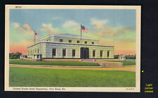 Fort Knox Kentucky - U.S. Gold Depository - 1940s Linen Postcard