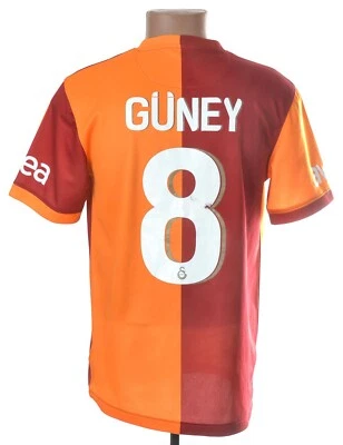 GALATASARAY 2013/2014 HOME FOOTBALL SHIRT NIKE M #8 GUNEY - Image 1 of 4