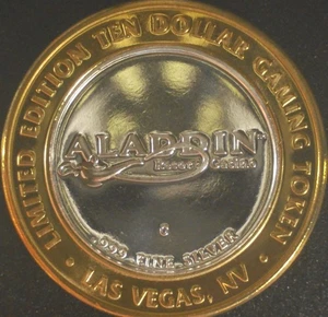 ALLADIN RESORT & CASINO, LAS VEGAS NV, $10 SILVER STRIKE; COMBINE SHIPMENT! - Picture 1 of 2