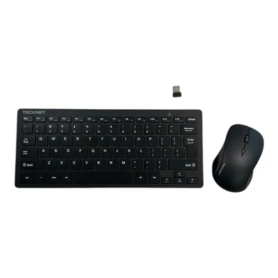 Tecknet Wireless Keyboard and Mouse Combo - TK-KM006 - Black - Computer - Image 1 of 4