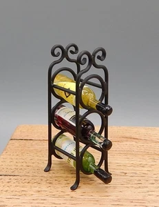 Vintage Jason Getzan Wine Rack & Wine Bottles Artisan Dollhouse Miniature 1:12 - Picture 1 of 12