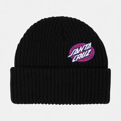 Santa Cruz Global Oval Dot Beanie - Black - Image 1 of 2