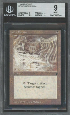 RELIC BARRIER Legends BGS 9 Vintage MTG [Nostalgium] - Image 1 of 2