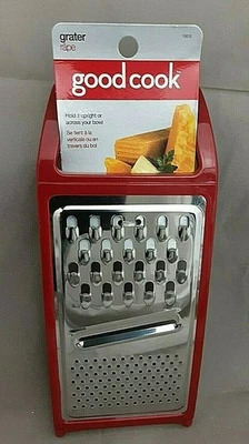 QTY: 2 Good Cook 15610 Red Stainless Steel Multi-Functional Cheese Flat Graters - Image 1 of 2
