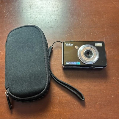 Cámara digital Vivitar ViviCam X024 10,1 MP negra zoom digital 8x compacta funciona Foto 1 de 4