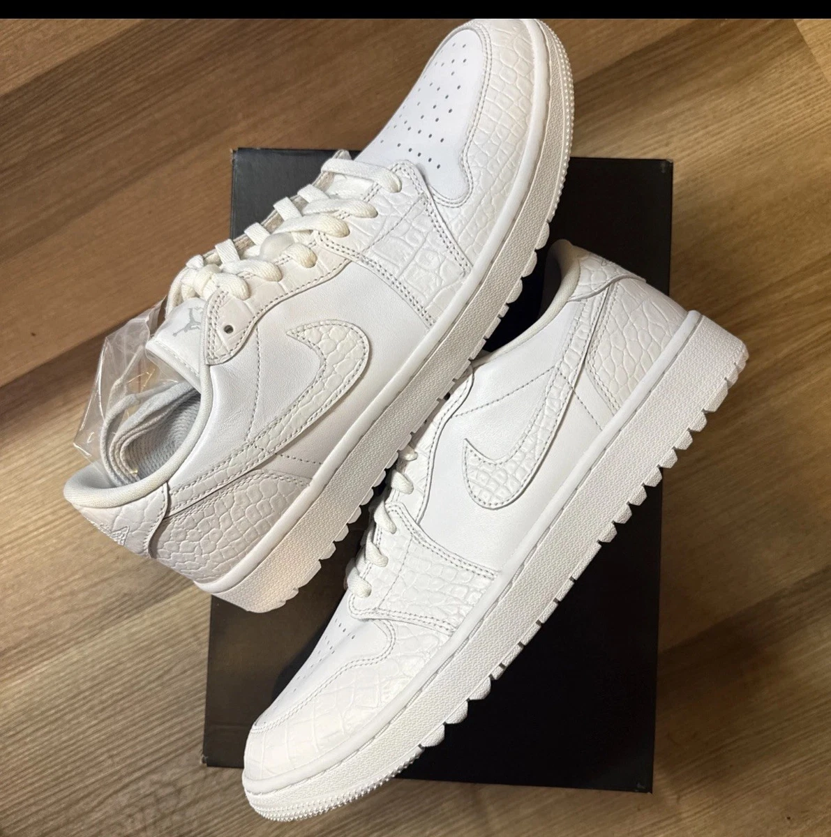Jordan 1 Golf Low White Crocodile | eBay