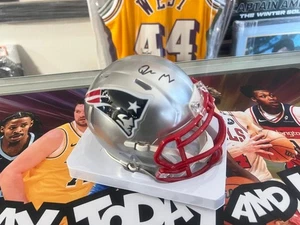 Fanatics Authentic Drake Maye Rookie Autograph New England Patriots Mini Helmet - Picture 1 of 2