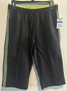 SB Active Women’s Pants Athleisure Trackpants PS ~ Black w/ Green Stripe - Picture 1 of 9