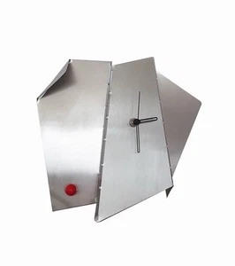Modern Minimalist Folded Metal Desk Clock – Silent Quartz Brushed Steel Decor - Picture 1 of 6
