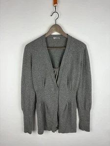 Brunello Cucinelli Women's Gray 100% Cashmere Cardigan Sweater Sz M-L - Picture 1 of 21