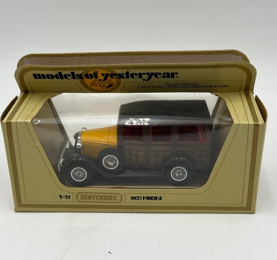 Matchbox Models of Yesteryear Y-21 1927 Ford Model A Woody Wagon Diecast VTG NEW - Image 1 of 4