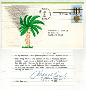 DESERT STORM HONORING THOSE WHO SERVED 2151 HANDPAINTED DUNN 3 MADE & CARD - Picture 1 of 1