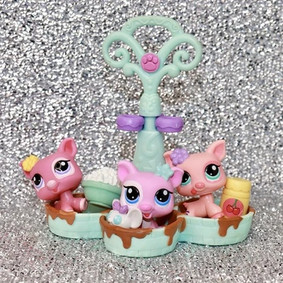 Littlest Pet Shop Auténtico LPS #1548 - #1550 Juego de Petrillizos Triple de Cerdo Foto 1 de 4