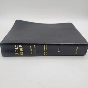 Die neue Scofield Studienbibel NIV schwarz gebundenes Leder roter Buchstabe Konkordanz - Bild 1 von 11