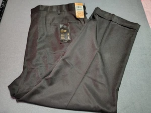 Haggar Anzughose Herren 46/30 schwarz Big & Tall flexible Taille Business Bündchen neu mit Etikett - Bild 1 von 11