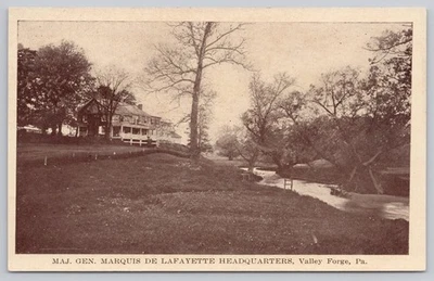 Vintage Maj. Gen. Marquis de Lafayette Headquarters Postcard Valley Forge - Image 1 of 2