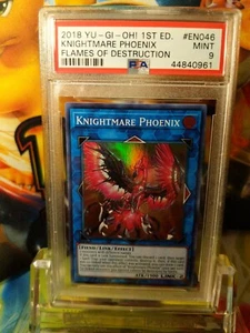 Yugioh Knightmare Phoenix FLOD-EN046 Super Rare 1st Edtion PSA Graded 9 MINT! - Imagen 1 de 2