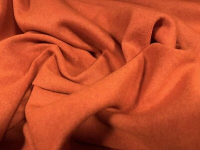 Wool Mouflon Heavyweight Knitwear Fabric, Per Metre - Plain - Orange - Image 1 of 3