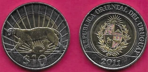 URUGUAY 10 PESOS 2011 UNC PUMA, EDICIÓN CONMEMORATIVA, PUMA (PUMA CONCOLOR) CAMINATA - Imagen 1 de 1