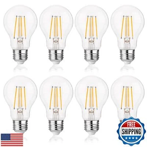 FLSNT 60W Equivalent Dimmable A19 LED Light Bulbs, Efficient 7W, 800Lumens, 2 - Picture 1 of 5
