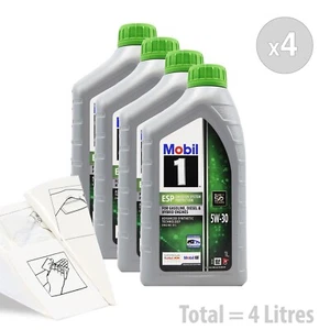 Mobil 1 ESP 5W-30 Car Engine Oil Service Kit / Pack 4 LITRES 4L - Picture 1 of 1
