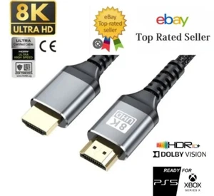 8K HDMI 2.1 Kabel Ultra High-Speed 48Gbps 4K 120Hz 60Hz PS5 Xbox PC - Bild 1 von 9