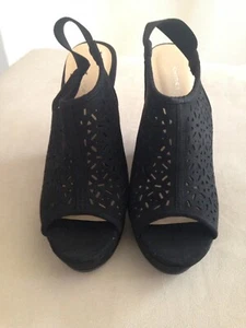 Womens Chinese Laundry Z Midnight Dance Black Wedge Sandal Size 9 - New - Picture 1 of 7