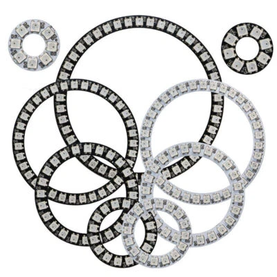 WS2812B 8/16/24/35/45 LEDs Pixel Ring adressierbar LED Module Vollfarbe DC 5V - Bild 1 von 4