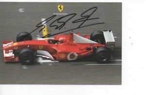 Michael Schumacher signed official autograph card Ferrari 2002. COA .