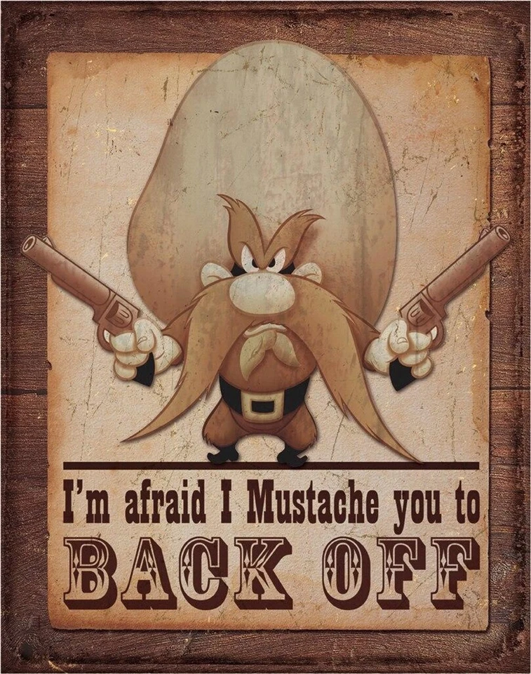 New Yosemite Sam Decorative Metal Tin Sign Made in USA Warner Brothers - Image 1 of 1