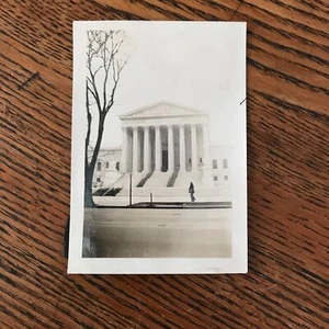 Vintage Contact Print 1940 Washington DC Portico Building Sepia Glossy 3.5 - Picture 1 of 2