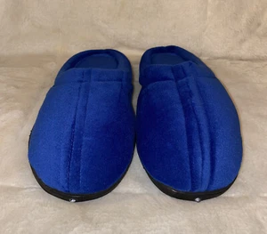 Men’s Slip-On Memory Foam Hard Non-Slip Sole Slippers Blue Medium 8-9 - Picture 1 of 6