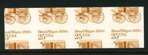 Scott 2136 Mint 25c Bread Wagon Imperf Change of Design Strip MNH 4C16 41 - Picture 1 of 2