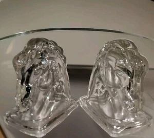 Pair Art Deco Federal Glass Horse Bookends Depression Glass Sold As Is - Picture 1 of 13