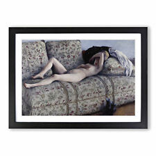 Nude On A Couch By Gustave Caillebotte Wall Art Print Framed Picture Poster
