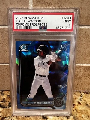 2022 Bowman Sapphire Kahlil Watson PSA 9  - Image 1 of 2