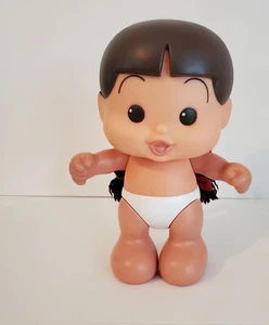Turma Da Monica Rosinha Rubber Vinyl Brazilian 9.5" Red Bow Hard Plastic Doll - Picture 1 of 7