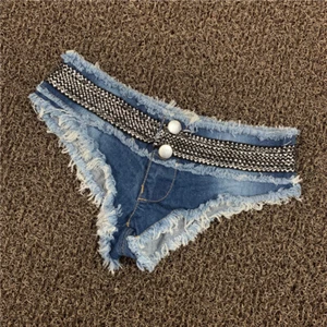 Waist Hot Pants Mini Jeans Sexy Ladies Micro Denim Shorts Low - Picture 1 of 6
