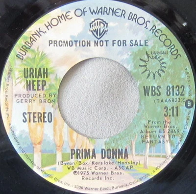 Uriah Heep – Prima Donna, Vinyl, 45rpm, 1975, Near Mint condition - Image 1 of 2